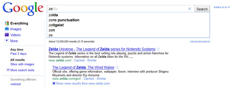 Illustration for article titled Google Instant vs Video Games